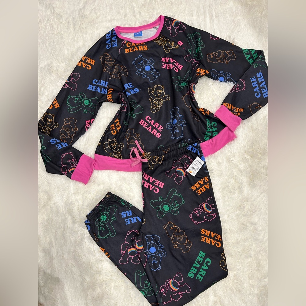 Care Bears Kids Pajama Set - Black with Pink Trim